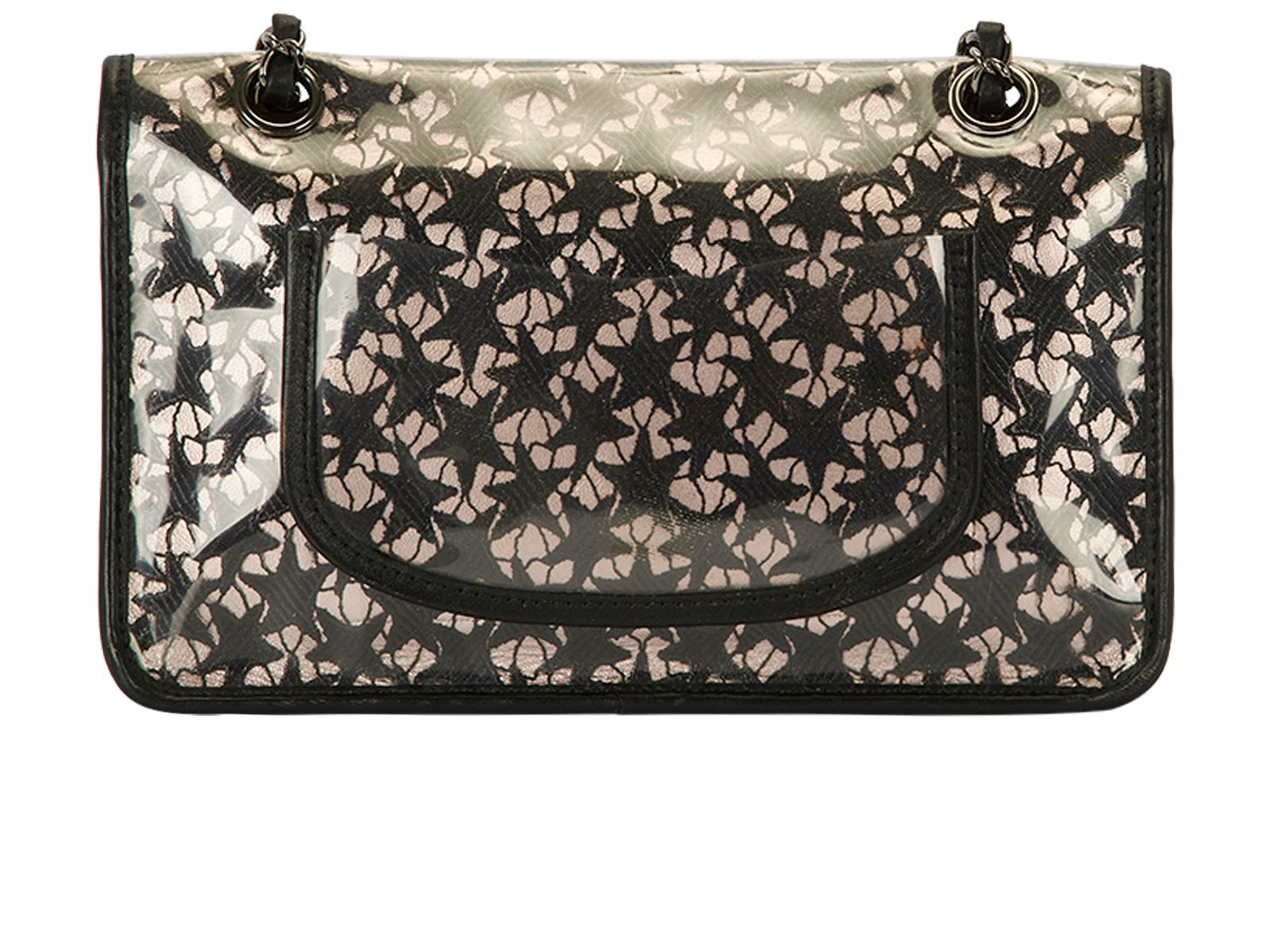 Chanel CC Single Flap Star, &pound;2,200, Handbags, Black/Pink, Lambskin Leather/PVC, Back view